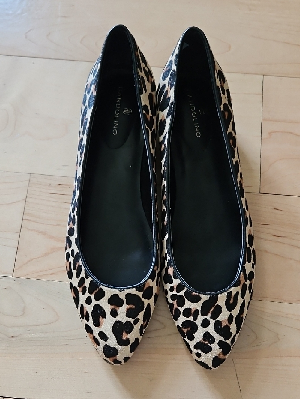 Bandolino Leopard Print Low Block-heel Pumps In Tan and Black.